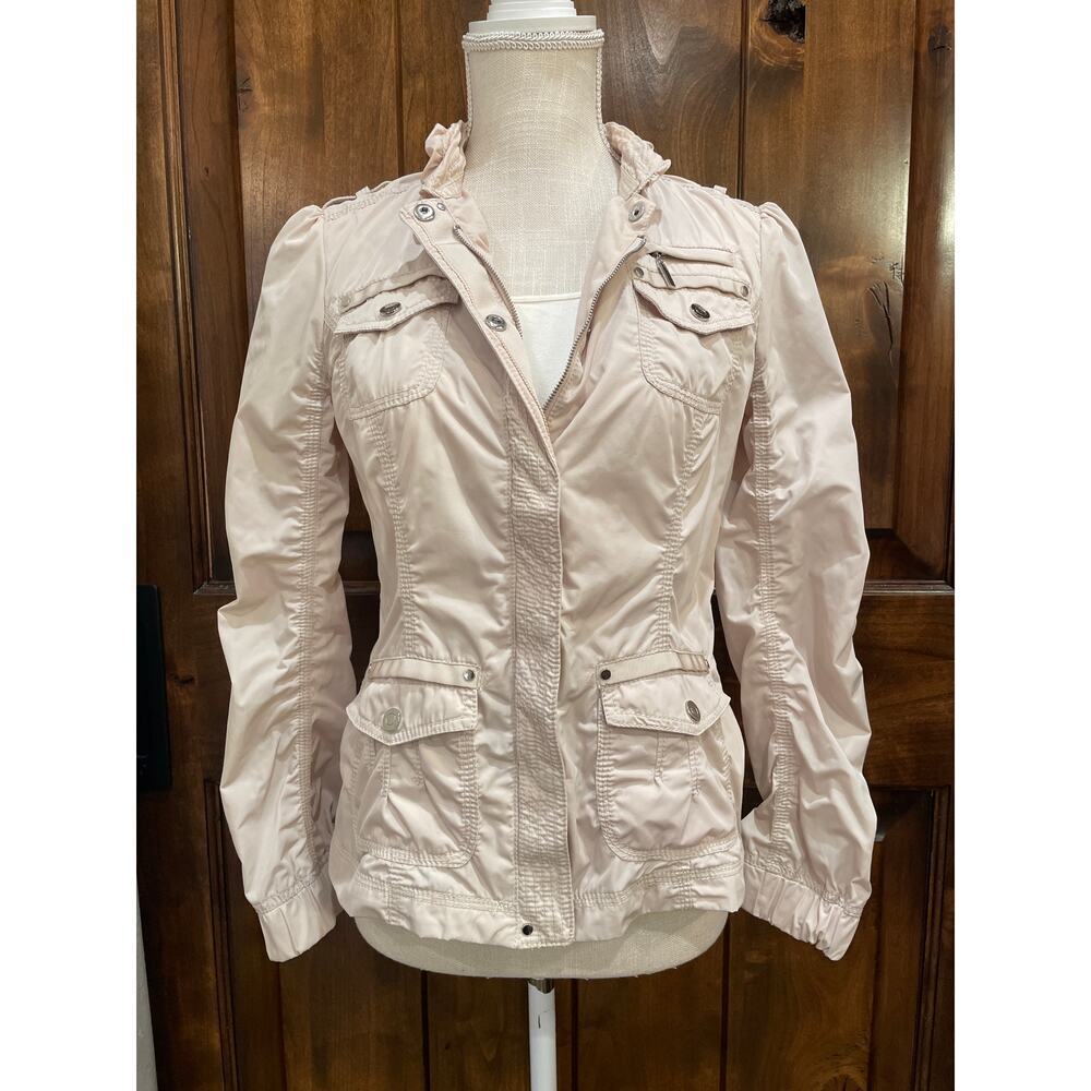 White House Black Market Lightweight Spring/Summer Beige Utility Jacket Size 4